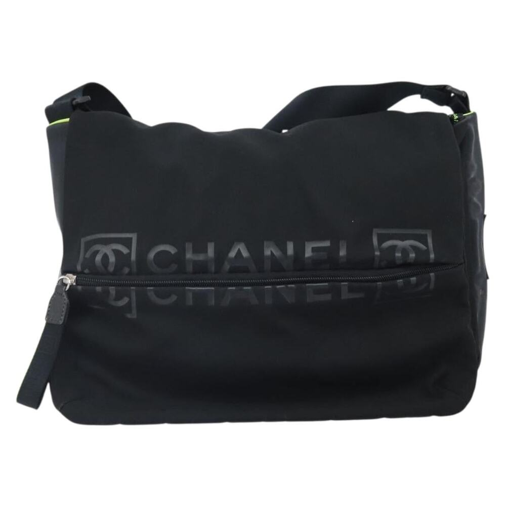 Chanel Nylon Sports Line Shoulder Bag Black